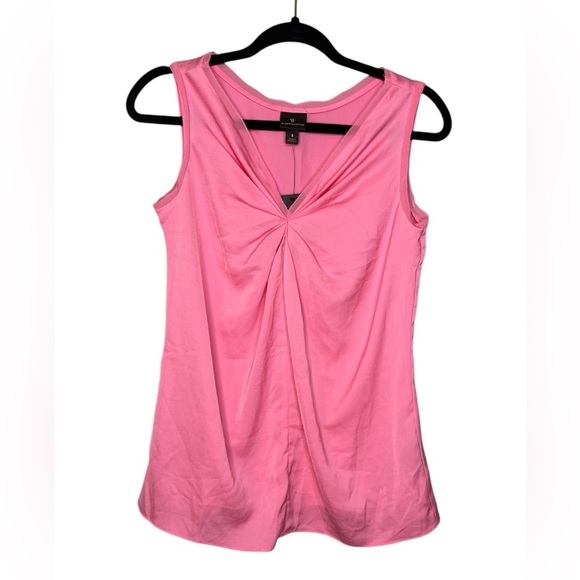 Worthington Pink Sleeveless Twist Front Top Size Small NWT - Picture 1 of 7